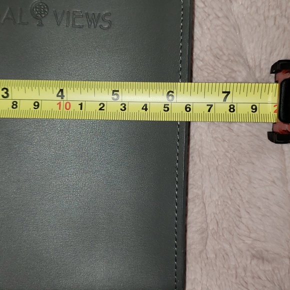 Grey Vegan Leather Simple Crossbody Bag- Global Views - Picture 5 of 6